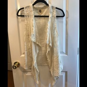 Anthropologie Jackets & Coats - Lilka Draped lace vest from Anthropologie Anthropologie Jackets & Coats - Lilka Draped lace vest from Anthropologie